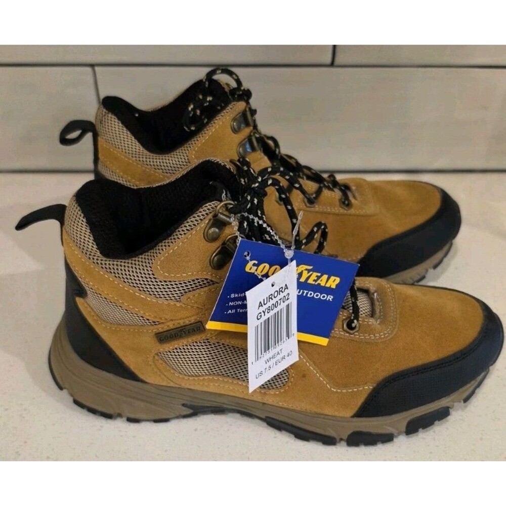 Goodyear Men’s Size 7.5 Aurora Wheat GY800702 Outdoor All Terrain Boots